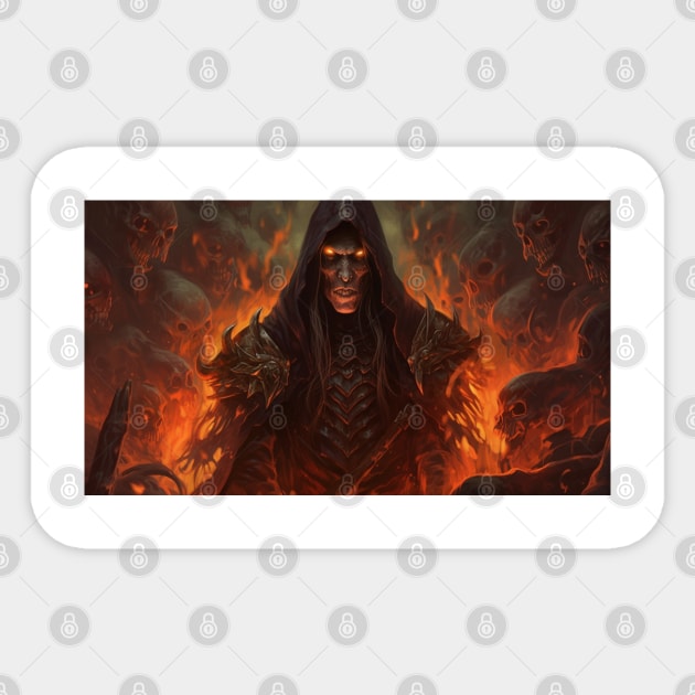 Diablo Necromancer Sticker by Nightarcade